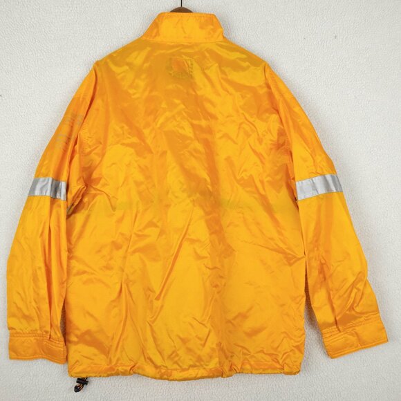 Vintage Anorak Mens Medium Orange Reflective Half Zip Rain Lightweight 90s - Picture 5 of 8